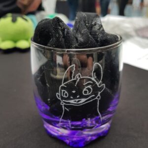 Hand engraved tumbler - toothless