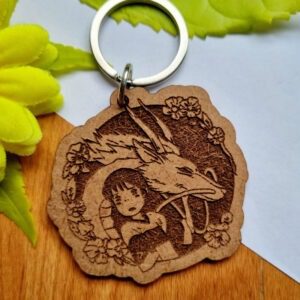 Anime Wooden Keyring - Studio Ghibli - Chihiro & Haku