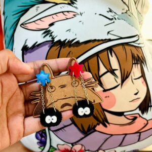 Anime Earrings - Studio Ghibli - Soot Sprites - 01