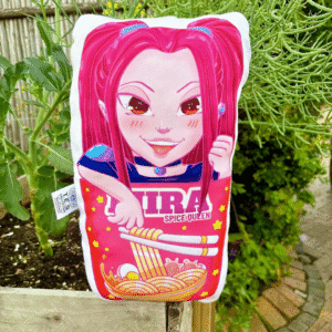 Anime Shaped Pillow – KPOP Demon Hunters – Mira (Ramen Cup Edition) - 01