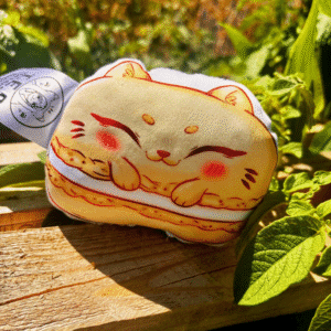 OC Mini Pillow - Cat Cafe - Yellow Meowcaron - 01