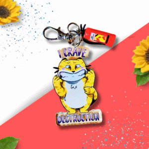 Oc Perspex Keyring - Cat Collection - Destruction Cat