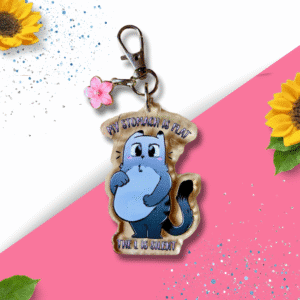 OC Perspex Keyring - Cat Collection - Flat Stomach Cat