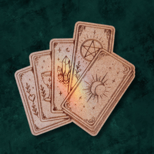 TES Witching Cabinet - Engraved Coaster - Tarot Cards - 01