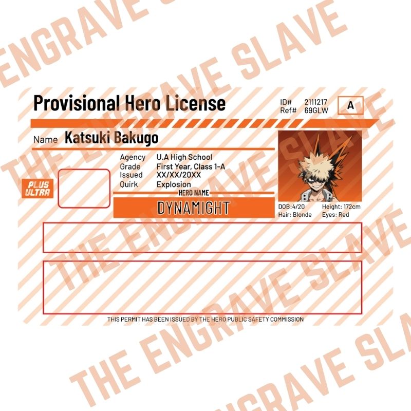 Anime Credit bank card sticker My hero academia Bakugo 2