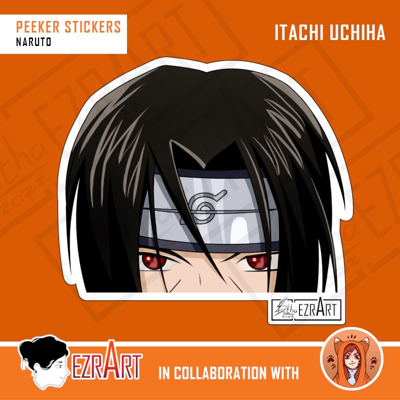 Itachi Uchiha Naruto Peeker Sticker