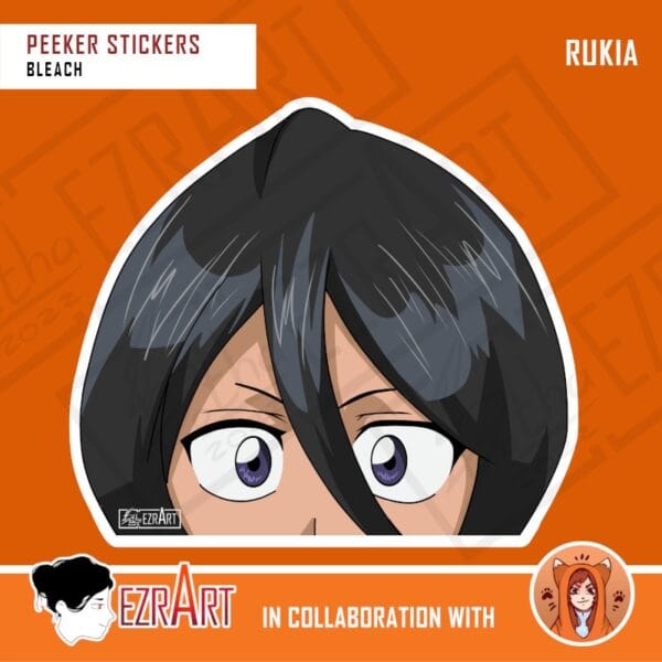 Kuchiki Rukia Bleach Anime Peeker Sticker The Engrave Slave