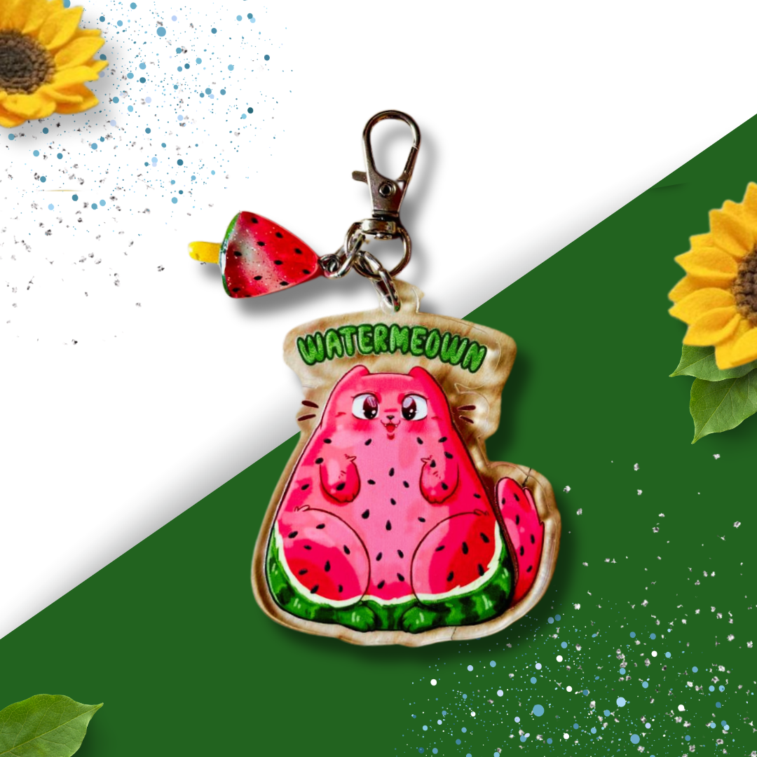 OC Perspex Keyring - Cat Cafe - Watermeown OC Perspex Keyring - Cat Cafe - Watermeown