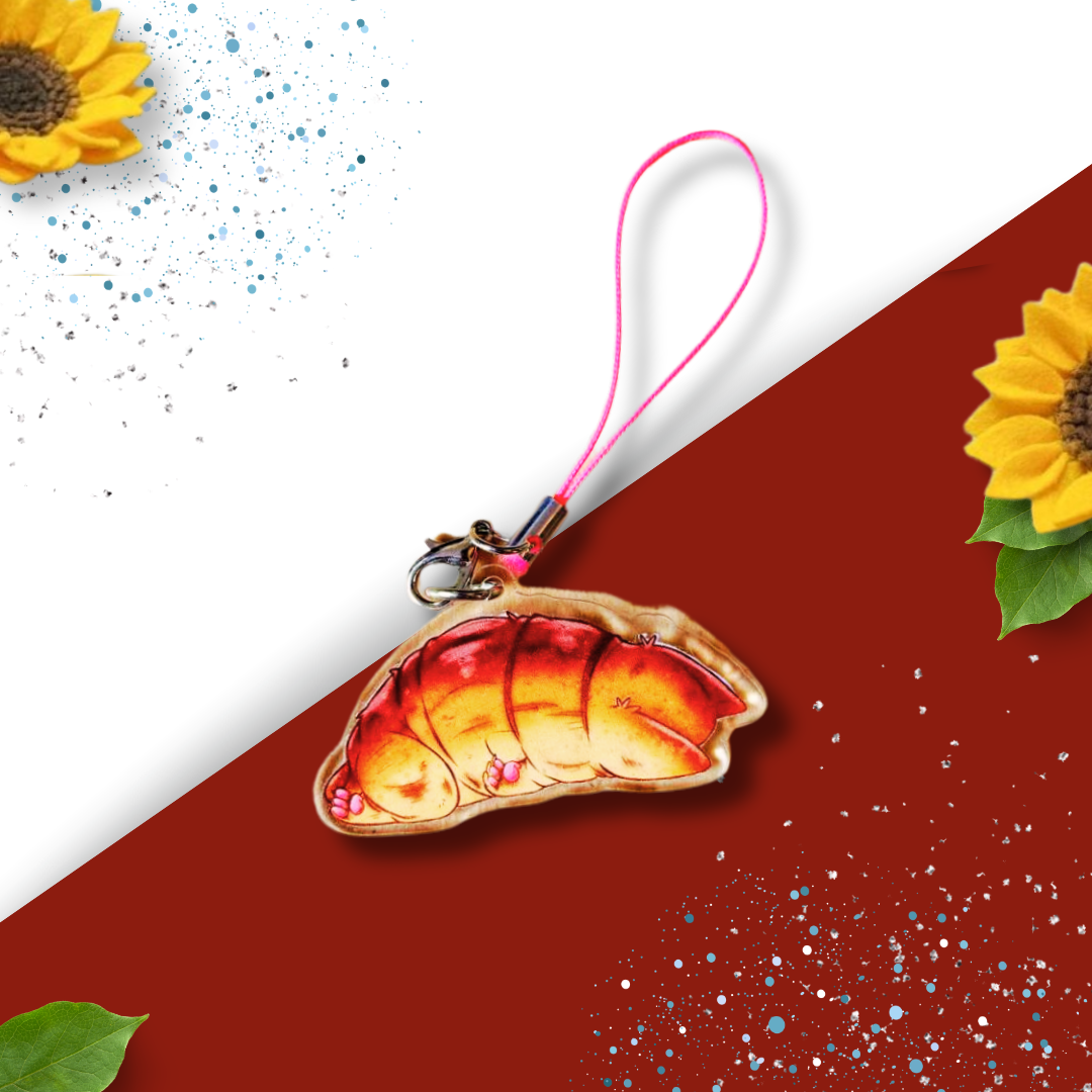 OC Phone Charm - Cat Cafe - Croissant Cat OC Phone Charm - Cat Cafe - Croissant Cat