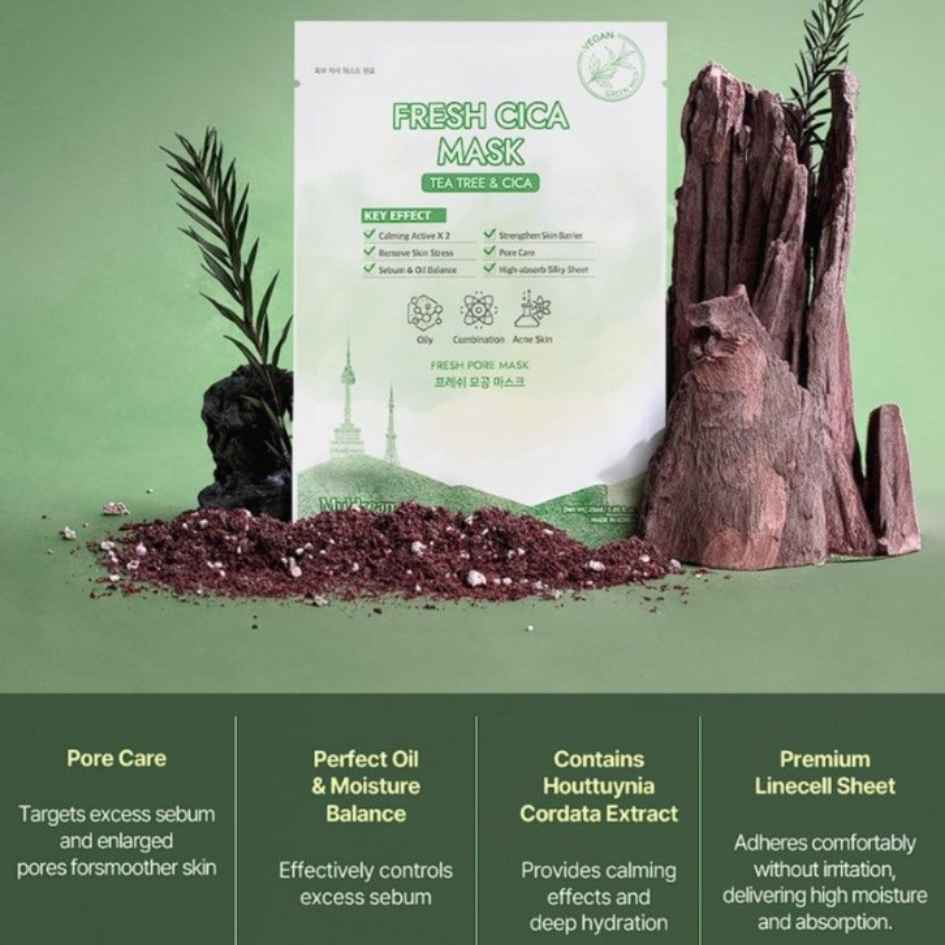 Korean Skincare – Muldream Fresh Cica Pore Mask – 03