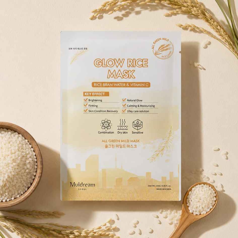 Korean Skincare - Muldream Glow Rice Mask - 01