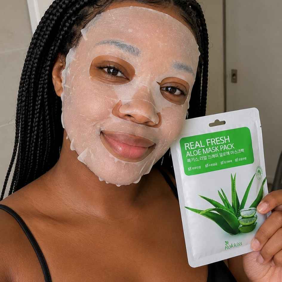 Korean Skincare – Rokkiss Real Fresh Sheet Mask Collection – Aloe – 02
