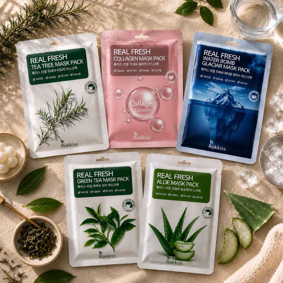 Korean Skincare - Rokkiss Real Fresh Sheet Mask Collection