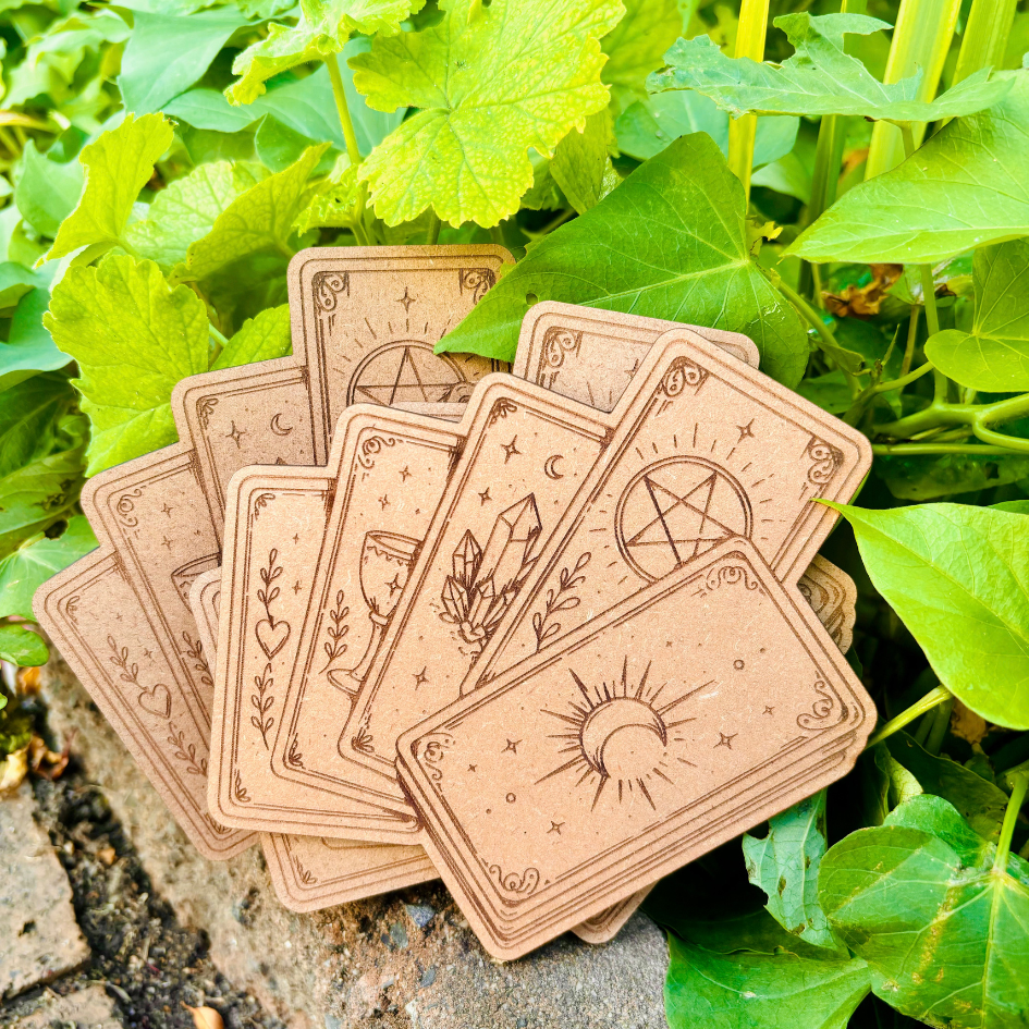 TES Witching Cabinet – Engraved Coaster – Tarot Cards – 03